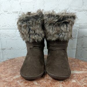 Slipper boots Memory foam faux fur